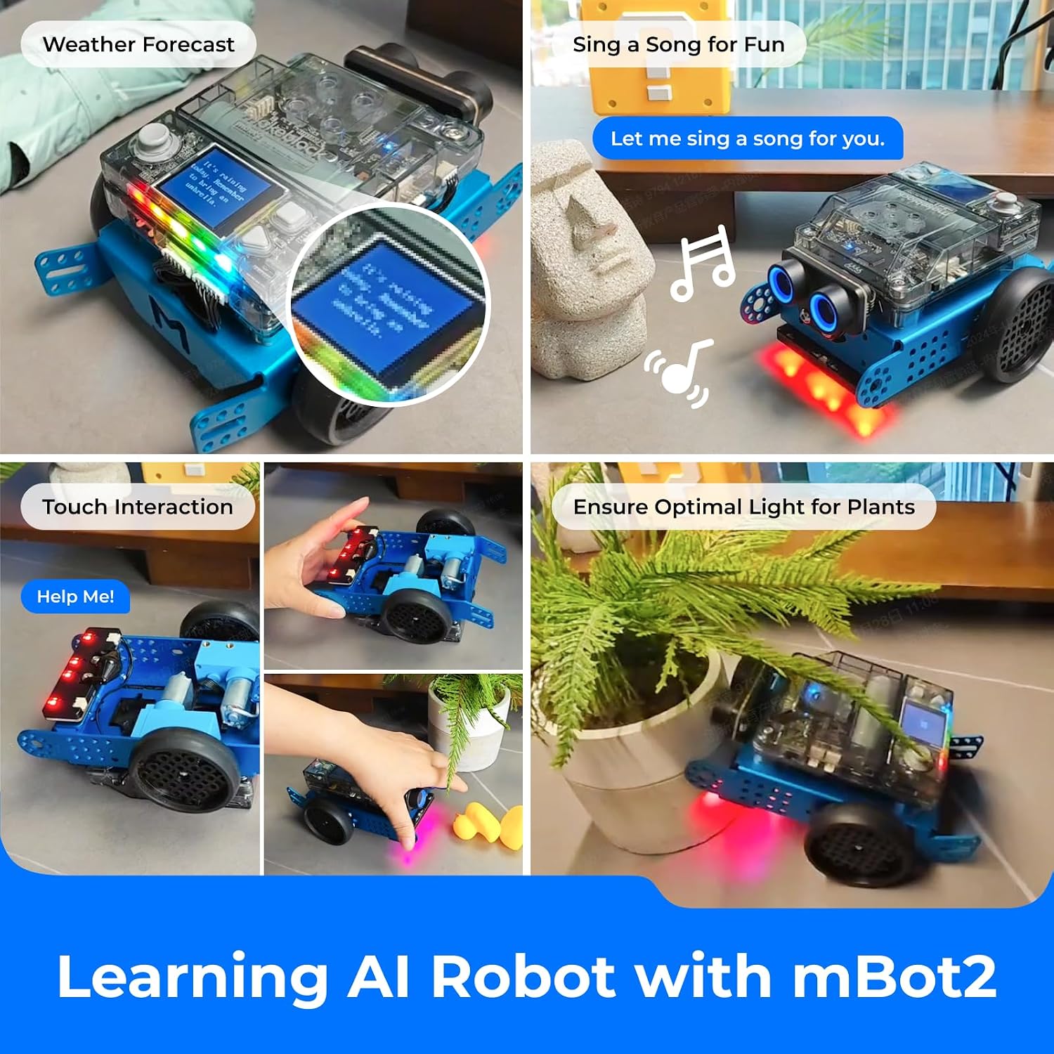 Makeblock mBot2 Coding Robot for Kids, Code Learning Support Scratch & Python Programming, Robotics Kit for Kids Ages 8-14 and up, Building STEM Robot Toys Gifts for Boys Girls - Image 2