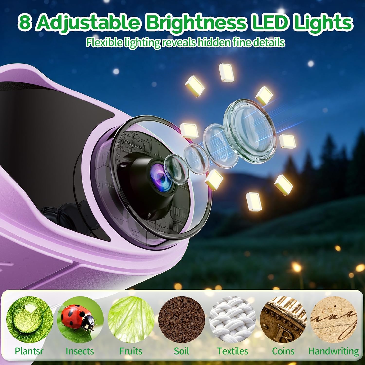 1000X Handheld Digital Microscope for Kids Explorer STEM Toys & Gifts - Image 3