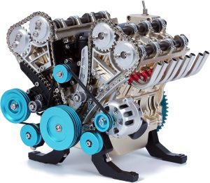 TECHING Metal V8 Engine Model Kit t...