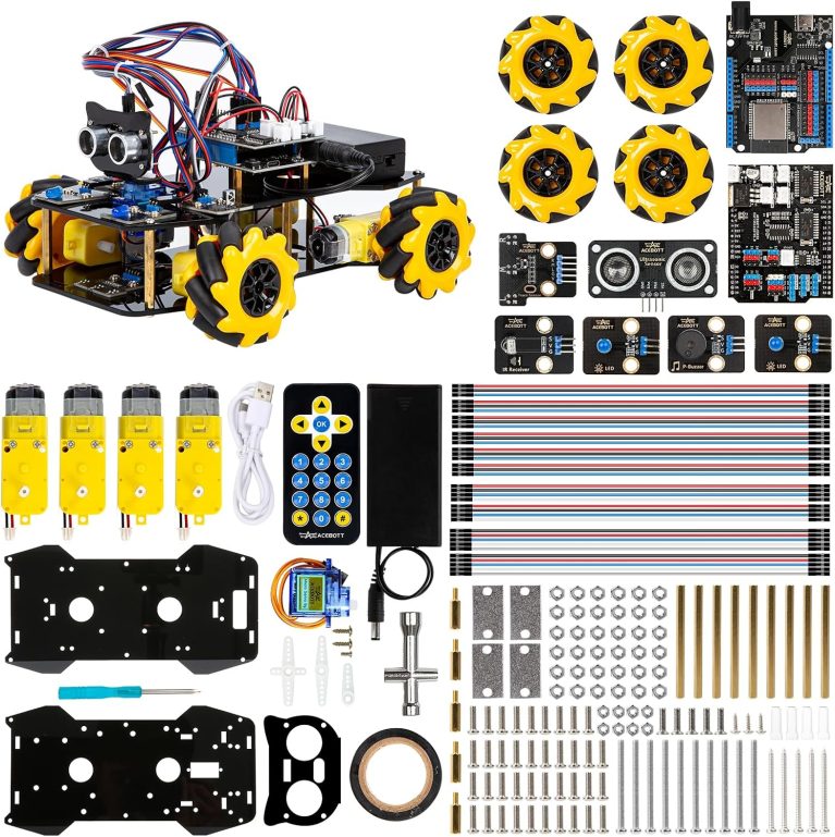 ACEBOTT Smart Robot Car Kit Compatible with Arduino, Robotics for Kids Ages 8-12 12-16, Electronic Programming Project/STEM Science Kits Coding Gifts for Adults and Youths