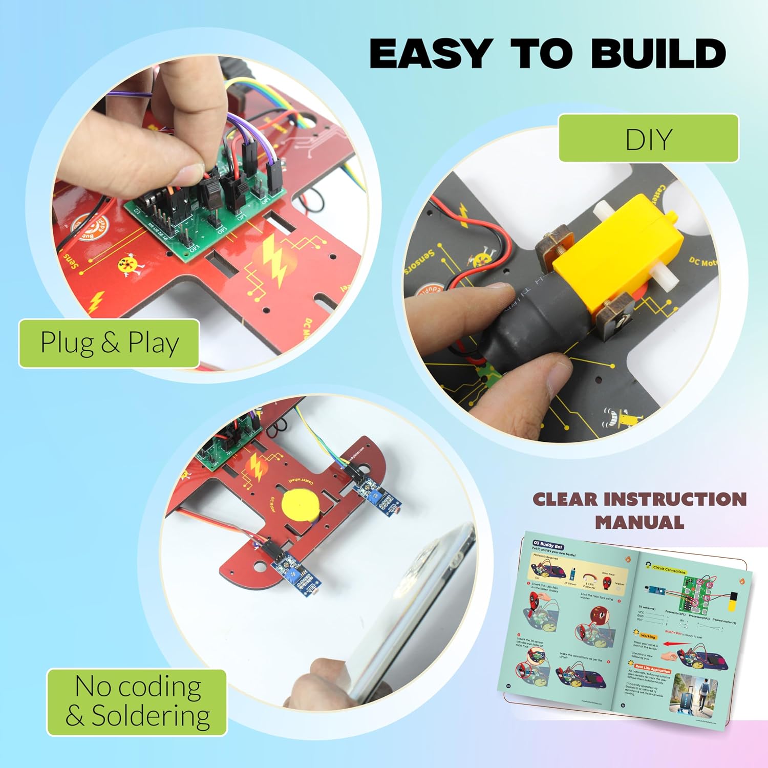 ButterflyEdufields 40in1 STEM Robotics Kits for Kids 8-12 Years | DIY Robots Projects for Kids with Electronics Board & Sensors | Best Educational Homeschooling Gift for 8 10 12 Years | 100+ Parts - Image 5