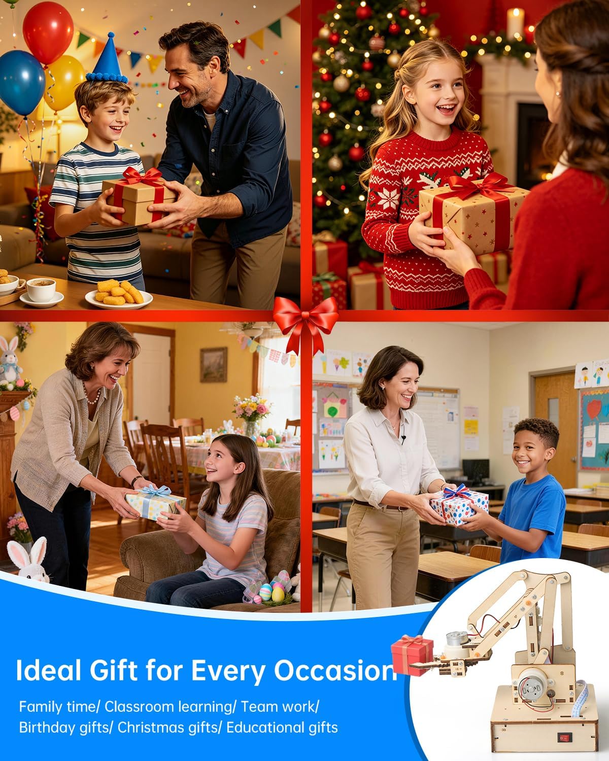 Robot Arm Kits, Robotics for Kids Ages 8-12 14-16 STEM Toys, DIY Science Experiment Engineering Building Circuits Projects, Birthday Gifts for 9 10 11 13 14 15 16+ Year Old Boys Girls Teens Adults - Image 9