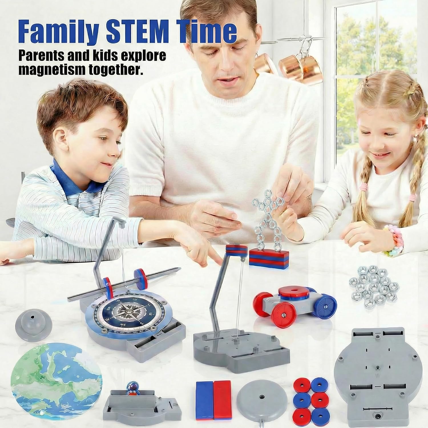 NewFamily Magnetic Science Kit for Kids, 12-in-1 STEM Physics Experiment Kit, Hands-On Magnetism Learning Toy, Ages 6 7 8 9 10 11 12 - Image 5