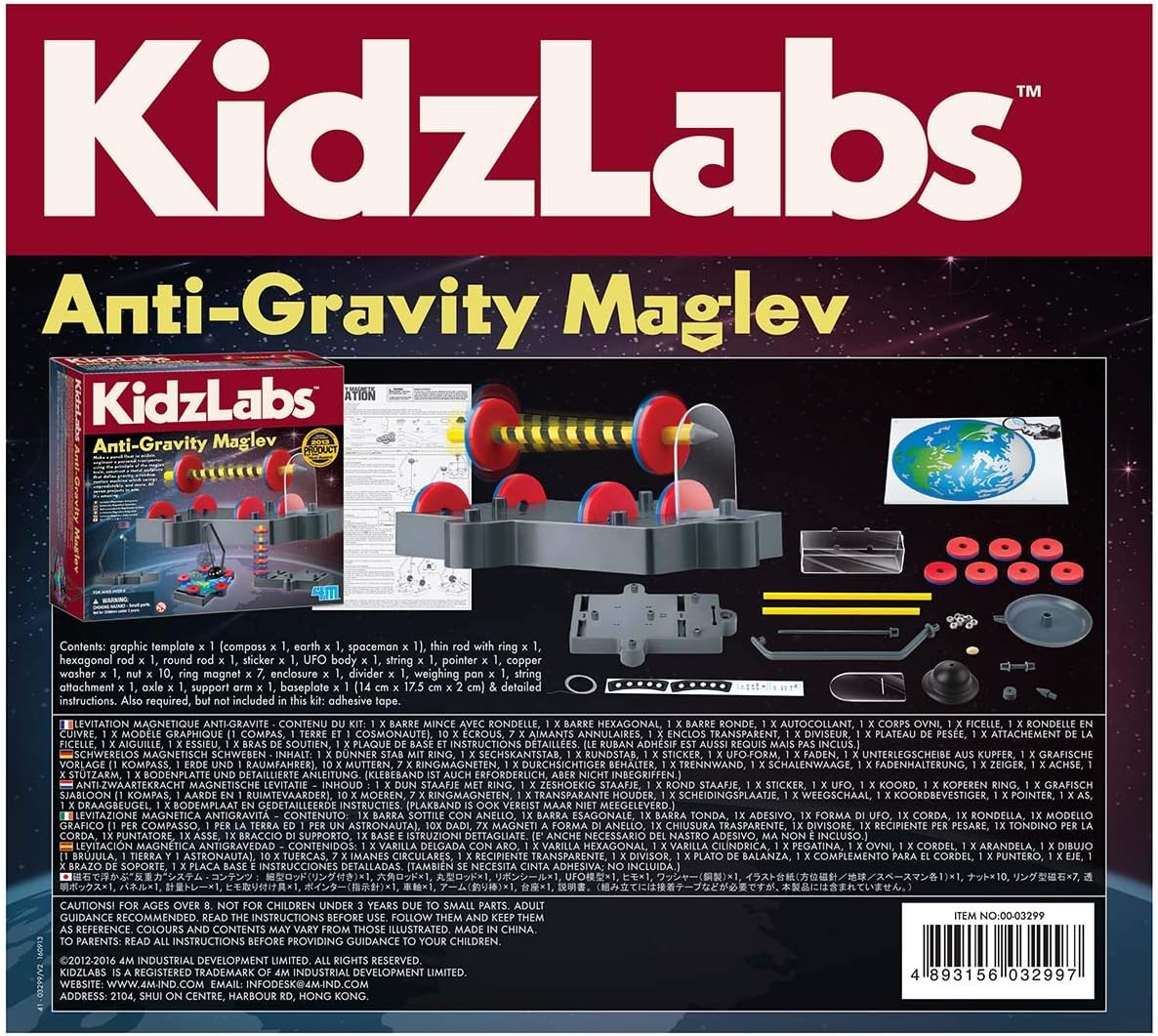 4M Kidzlabs Anti Gravity Magnetic Levitation Science Kit - Maglev Physics Stem Toys Educational Gift for Kids & Teens, Girls & Boys (3686) - Image 4