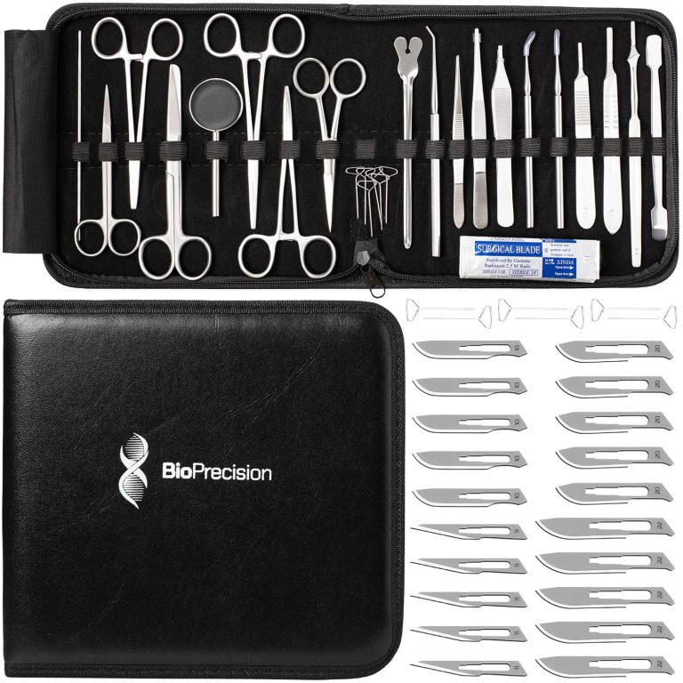 Advanced Dissection Kits - 46 or 33 Piece German Stainless Steel Instruments for College, Medical & Veterinary or Middle and High School Students - Complete Anatomy Lab Tools Surgical-Grade