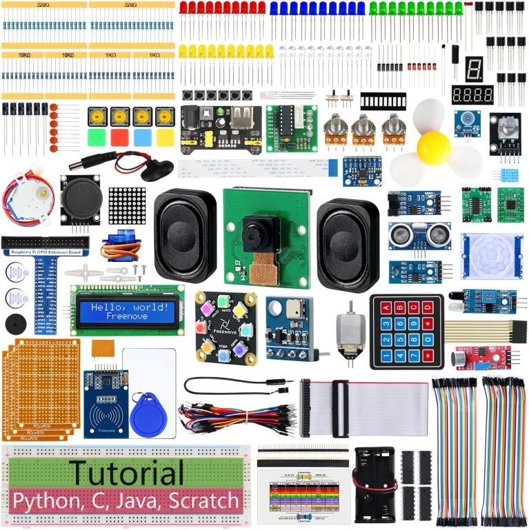 Freenove Complete Starter Kit for Raspberry Pi 5 4 Zero 2 W (NOT Included)