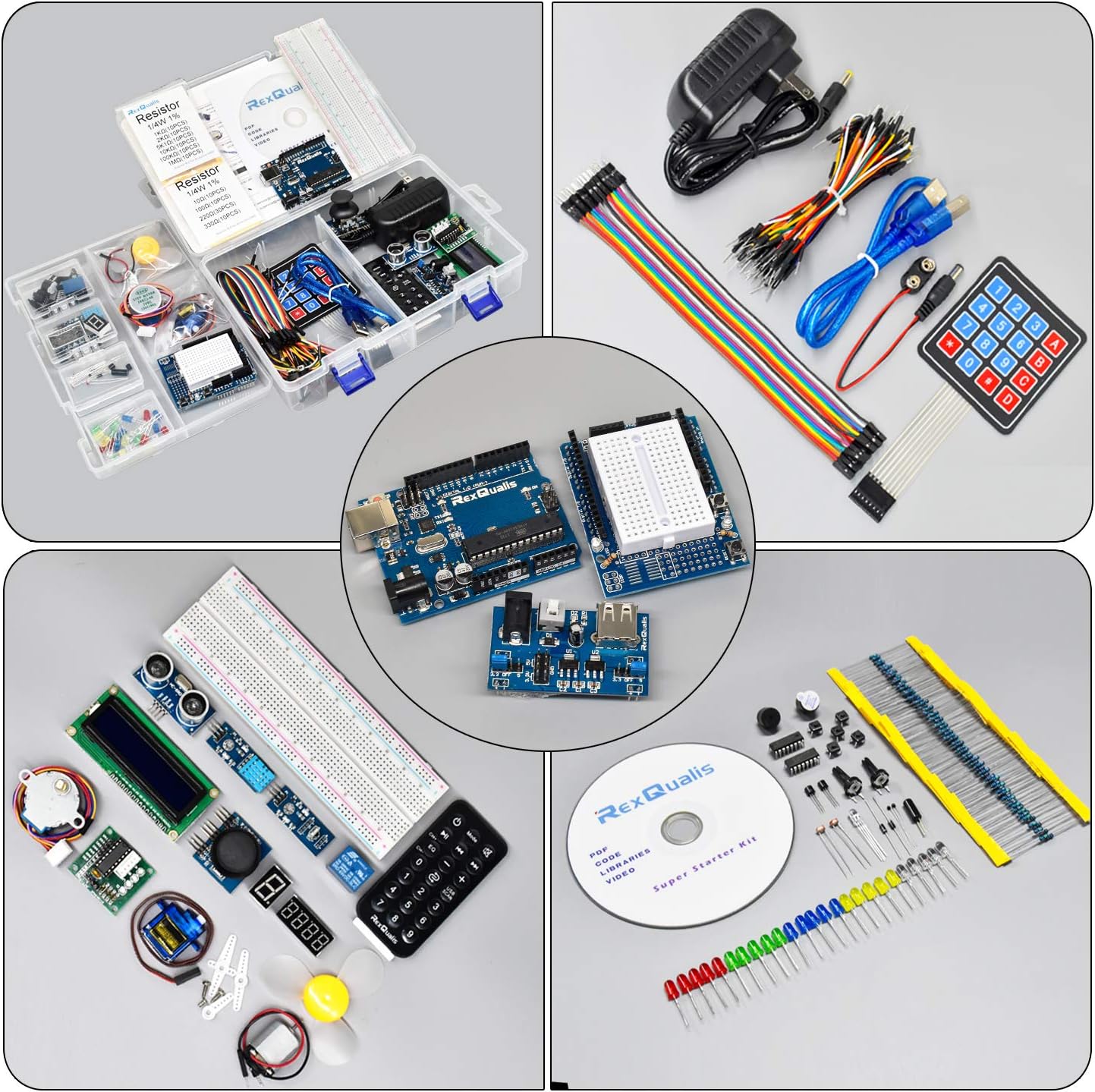 REXQualis Super Starter Kit Based on Arduino UNO R3 with Tutorial and Controller Board Compatible with Arduino IDE - Image 3