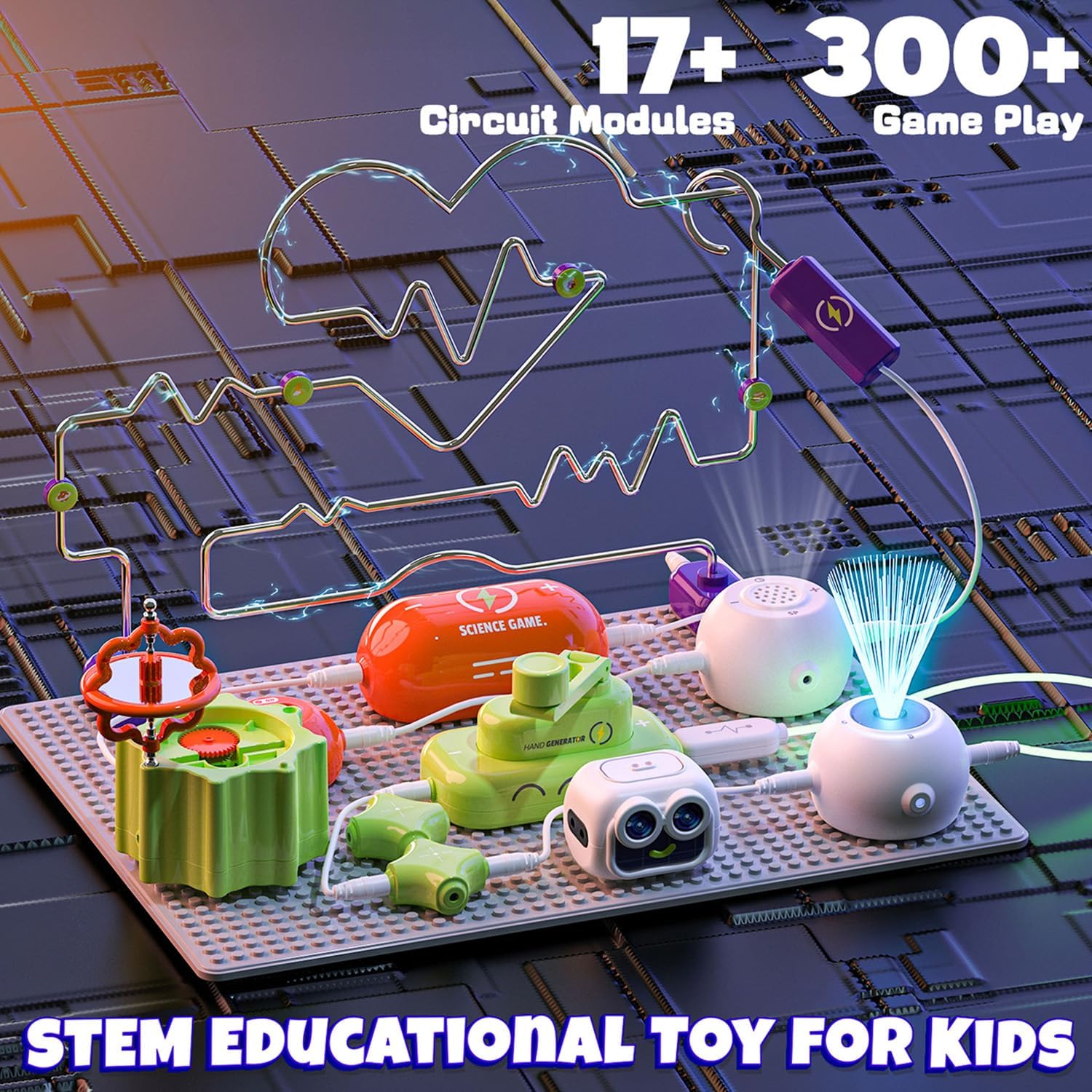 SMILESSKIDDO Science Kits, Electronics STEM Toys, 300+ Projects 16 Parts - Image 2