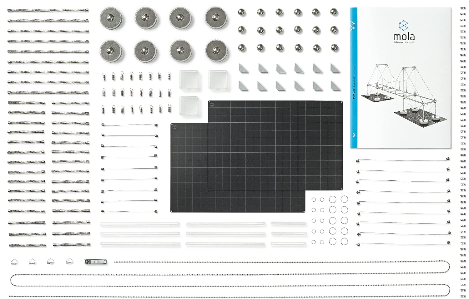 Mola Structural Kit 3 | Magnetic Modular Kit for Engineering and Architecture Education | 205 Pieces + Practical Guide - Image 4