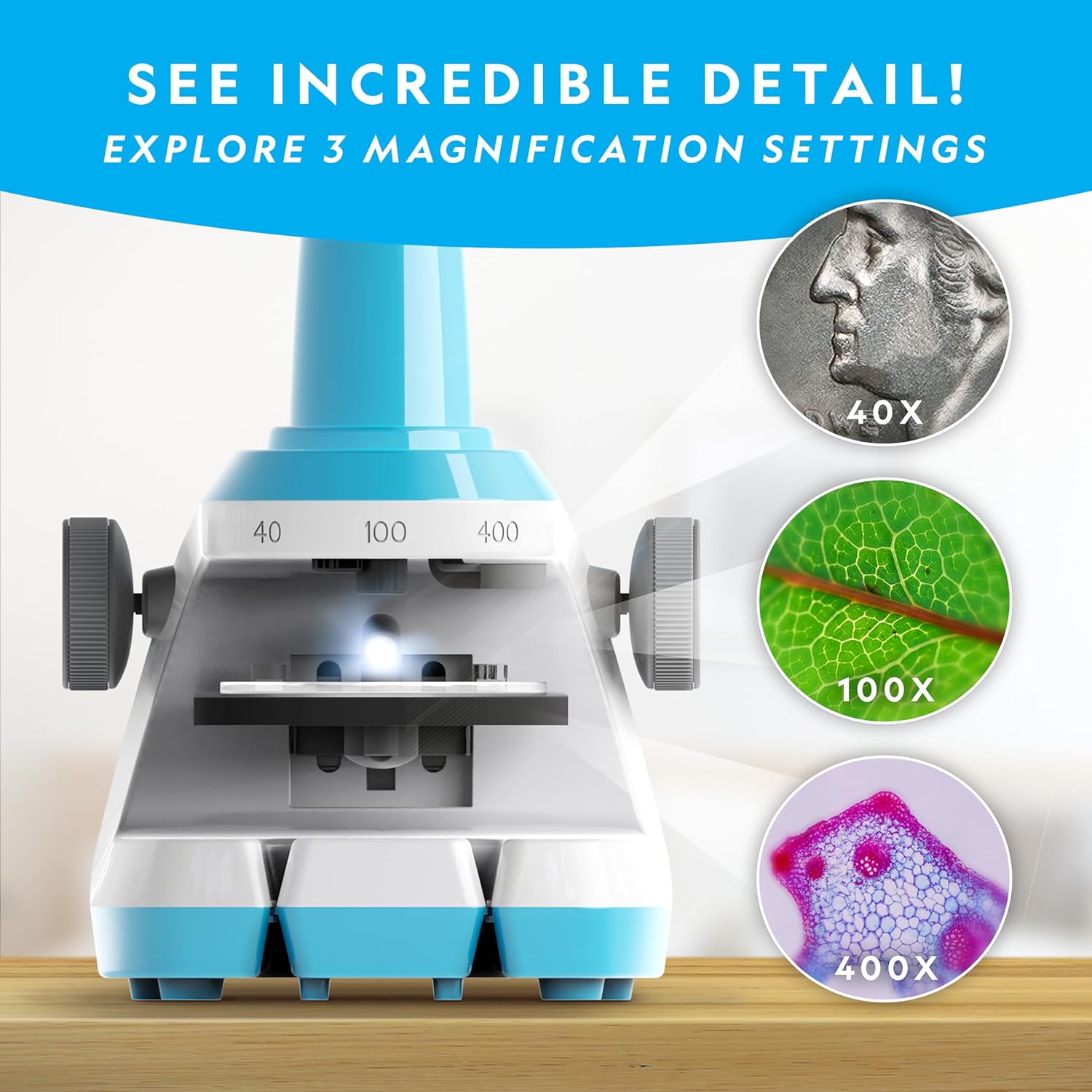 National Geographic Microscope for Kids with Up to 400x Magnification - Image 5
