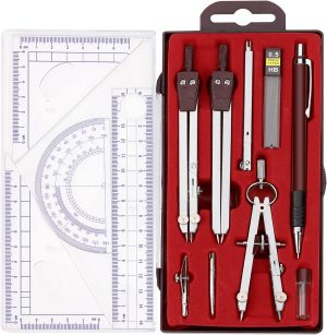 13PCS Compass and Protractors Set M...