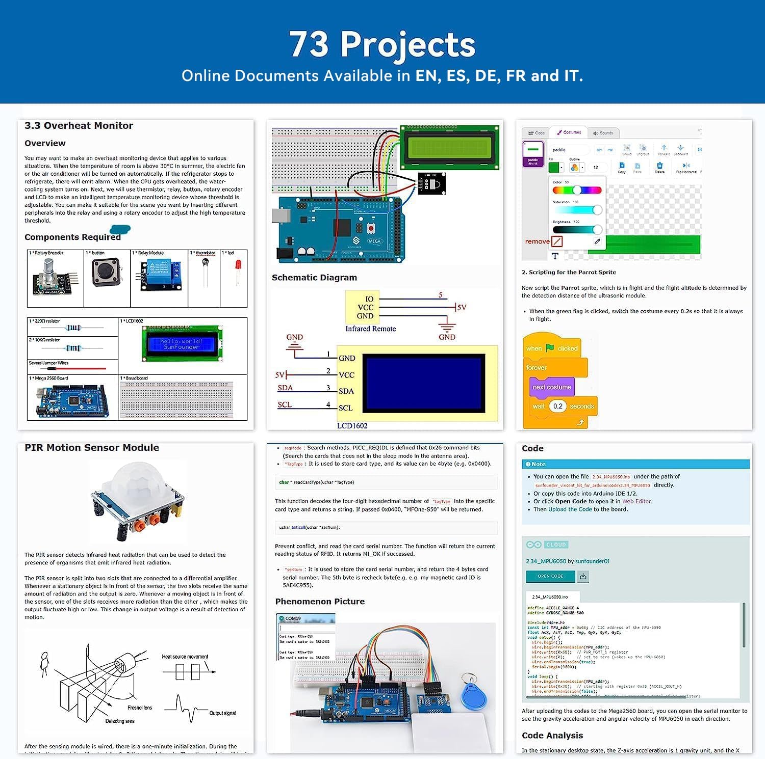 SunFounder Project The Most Complete Electronics Starter Kit Compatible with Arduino Mega 2560 R3 Mega328 Nano, 73 Tutorials Included - Image 3