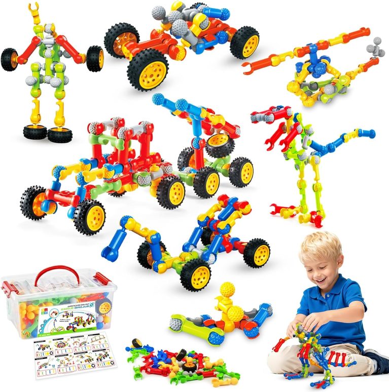 Huaker STEM Building Toys for 3 4 5 6 7 8 Year Old Boys Girls Birthday Gift