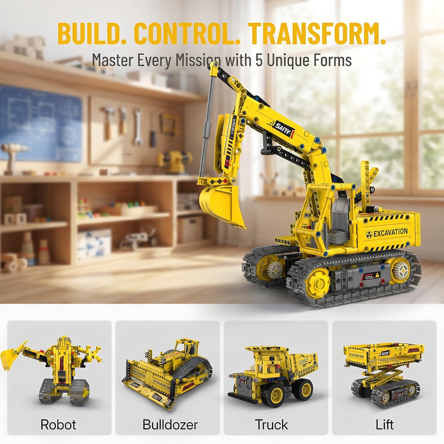 Robot Building Kit, 5-in-1 Programmable Robot Kit, App & Remote - Image 8