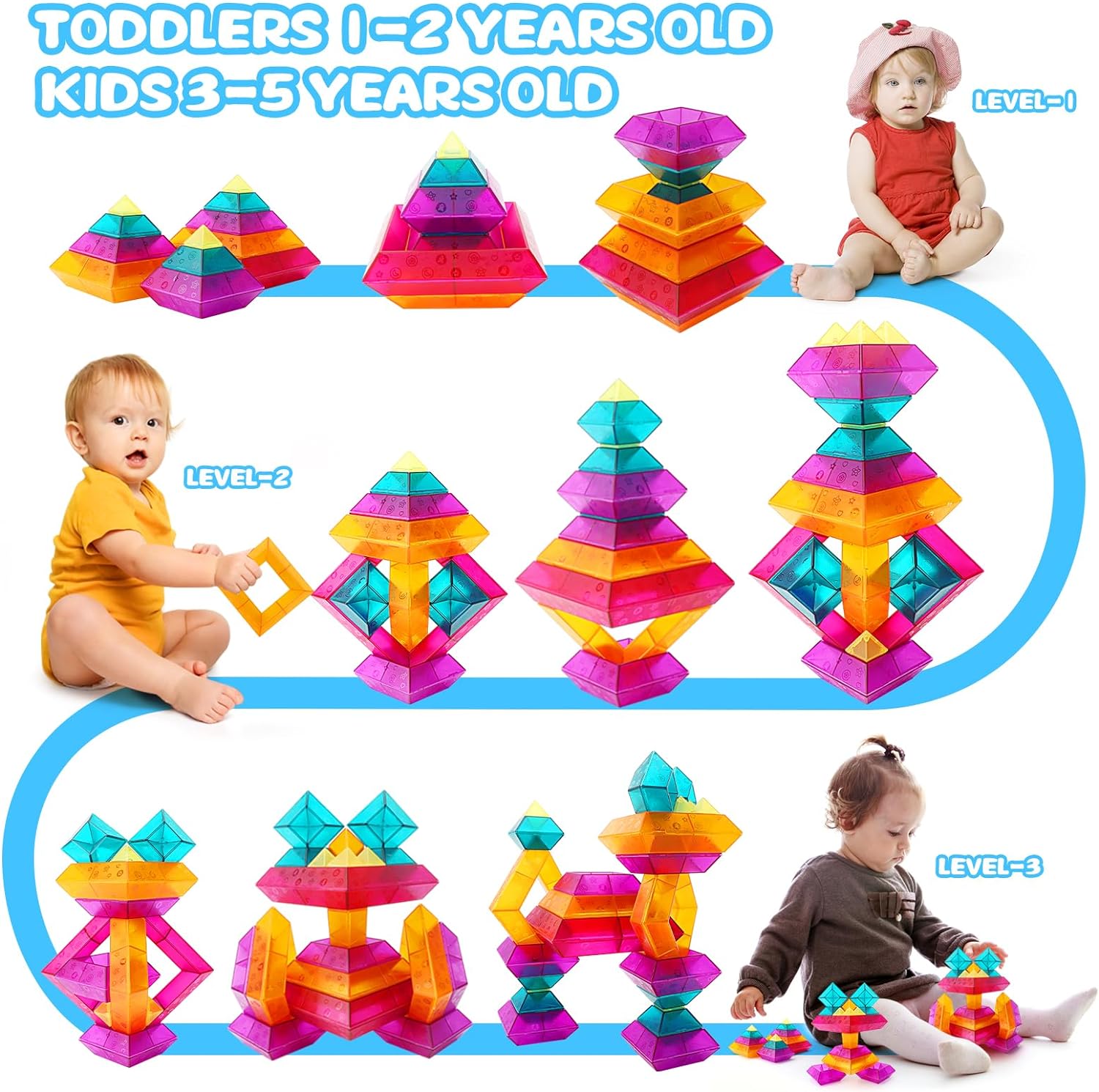 30-Piece STEM Building Blocks Set - Educational Stacking Toys for Kids - Image 3