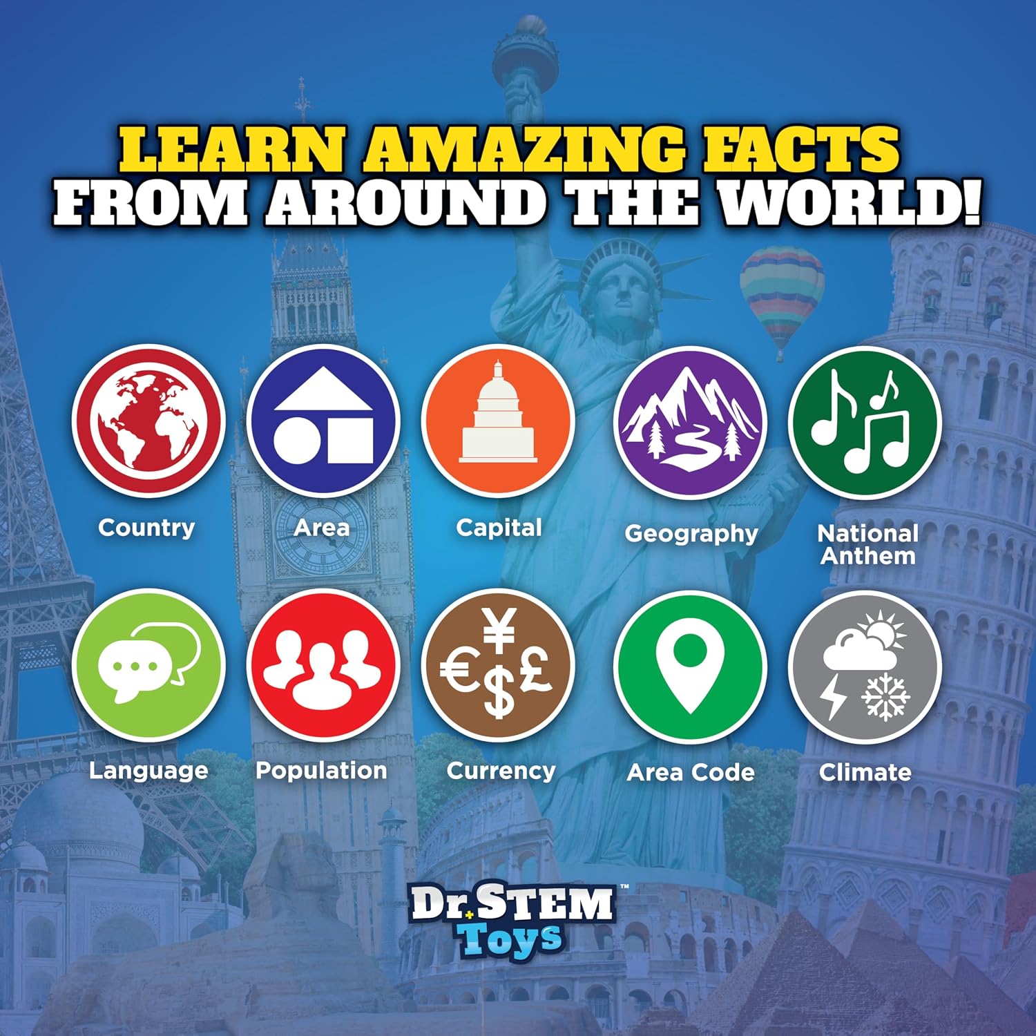 Dr. STEM Toys Interactive Talking Globe with Smart Pen, Game Panel, 300+ Geographic Quiz Questions, Touch & Learn, Music, and More - Educational Toy for Kids Ages 6+ - Image 4