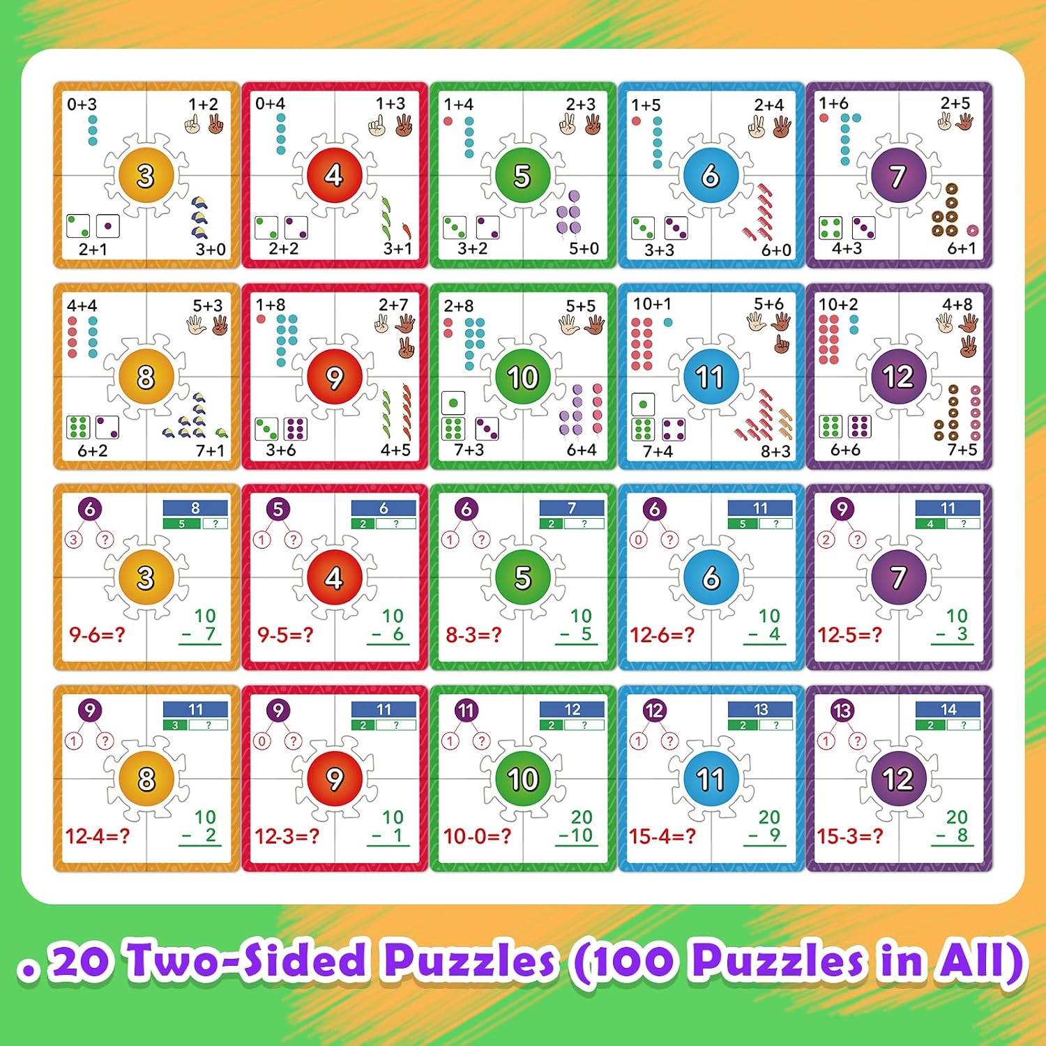 Edulok Math Games for Kids 5-7, Addition and Subtraction Educational Games, Kindergarten Learning Activities, Classroom Must Haves - Image 5