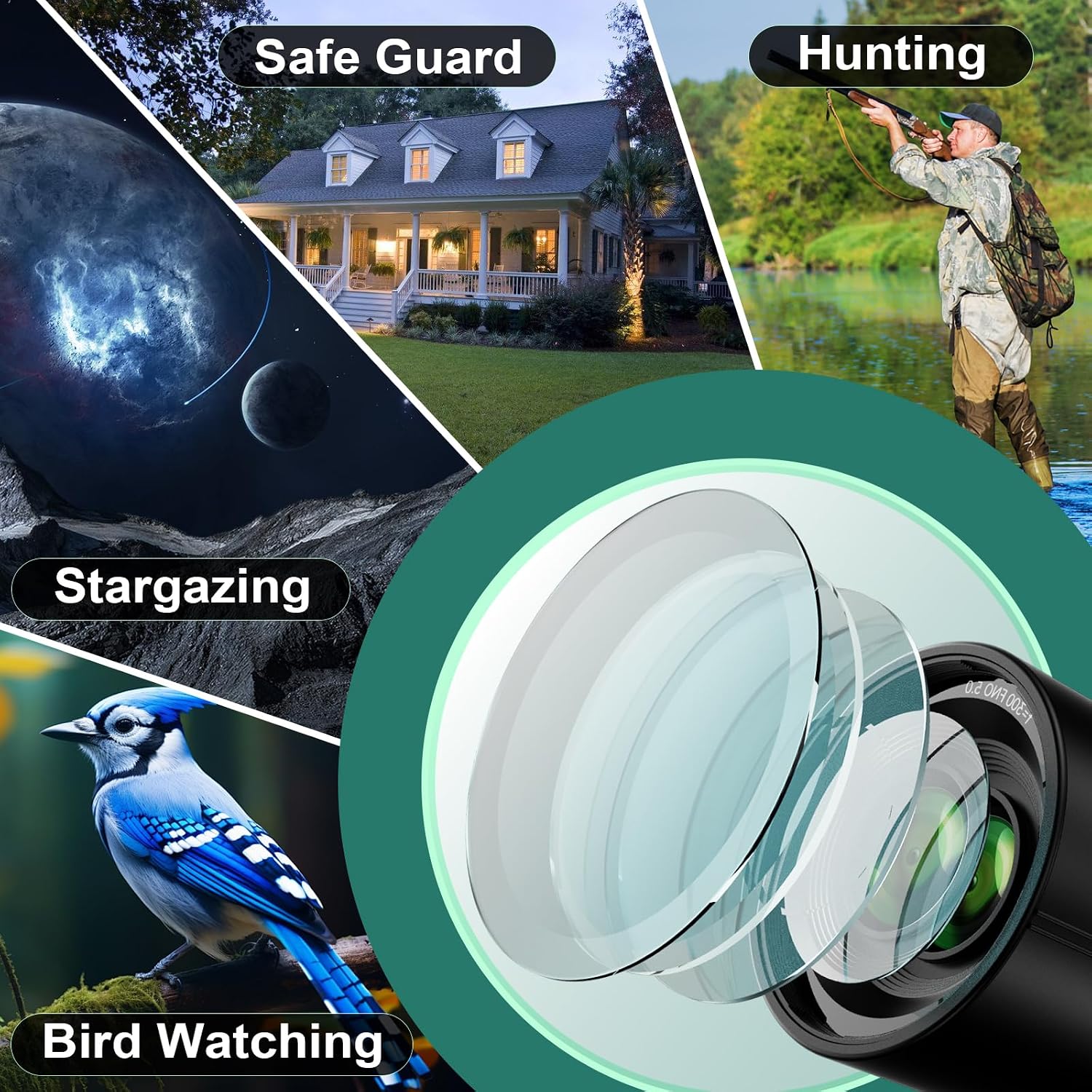 Smart Telescope, Digital Electronic Telescopes with 4K Astrophotography Camera, Internal and Externat Dual Screens Spotter for Adults & Kids & Beginners Astronomy with 64G Card - Image 8