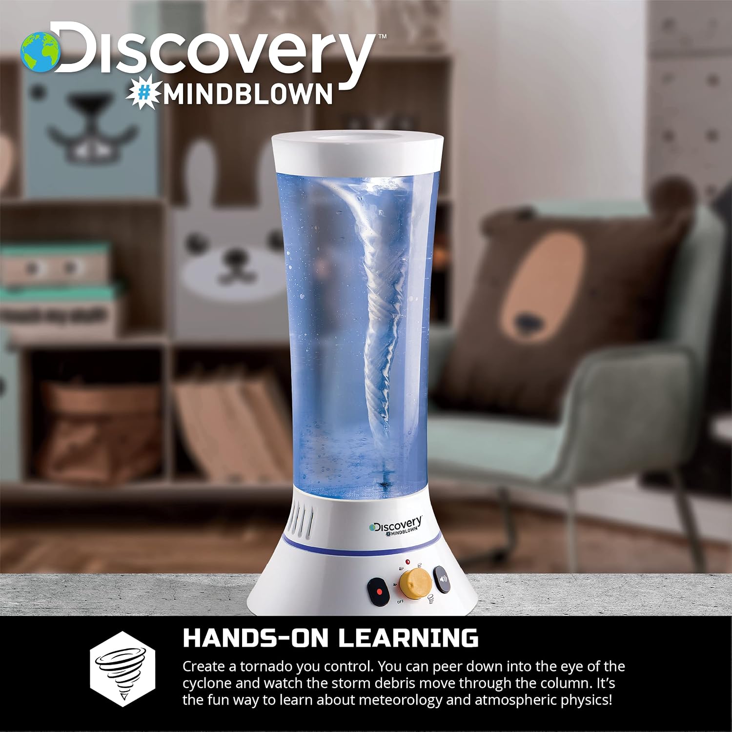 Discovery™ Tornado Lab, 5-Speed Cyclone Controller, Educational Learning Activity Kit, Fun and Exciting Toy, STEM Experiment Set for Boys, Girls, Kids Ages 6+ - Image 3
