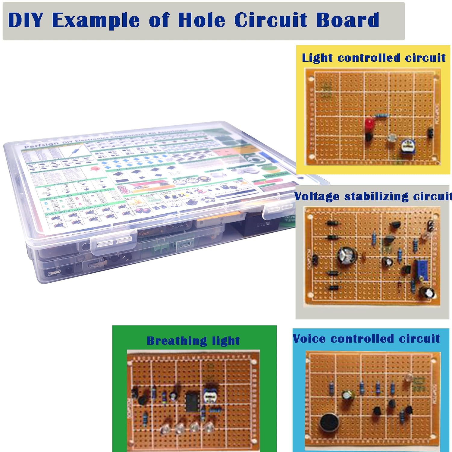 2300PCS XXXXL Complete Set DIY Electronics Component Assortment Box Kit,IC,PCB,Breadboard,Jumper,Magnifying Glass,Resistors,LED,Triode,Potentiometer,Speakers - Image 4