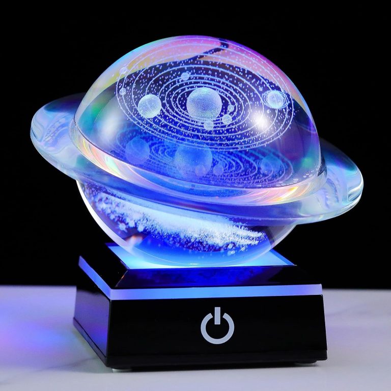 Qianwei 3D Solar System Model Galaxy Crystal Ball Astronomy Gift Room Decor