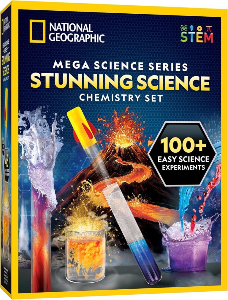 National Geographic Chemistry Set with 45 Experiments for Kids 8-12