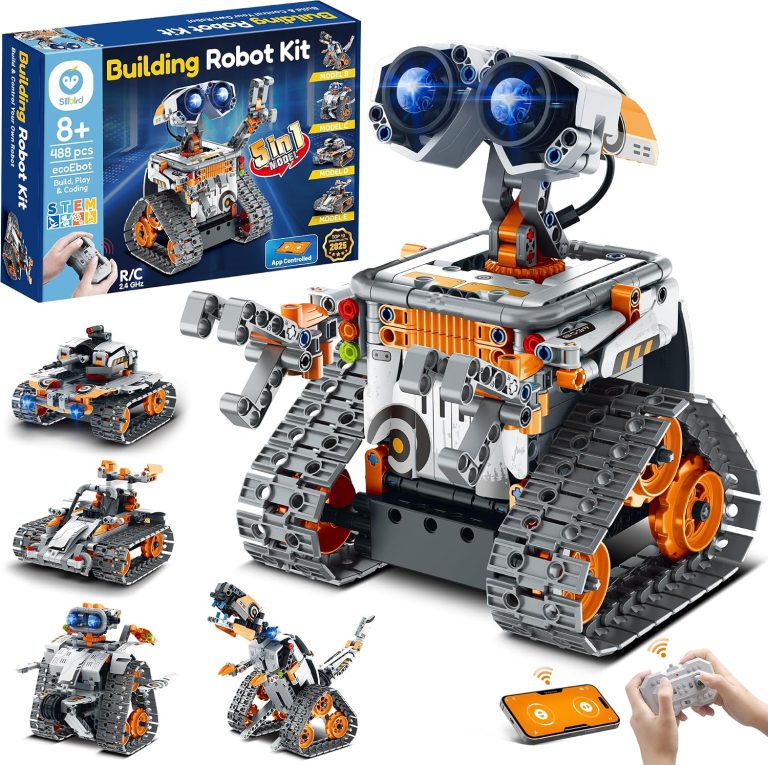 Sillbird Robot Building Kit with Remote Control STEM Gifts for Boys 8-13