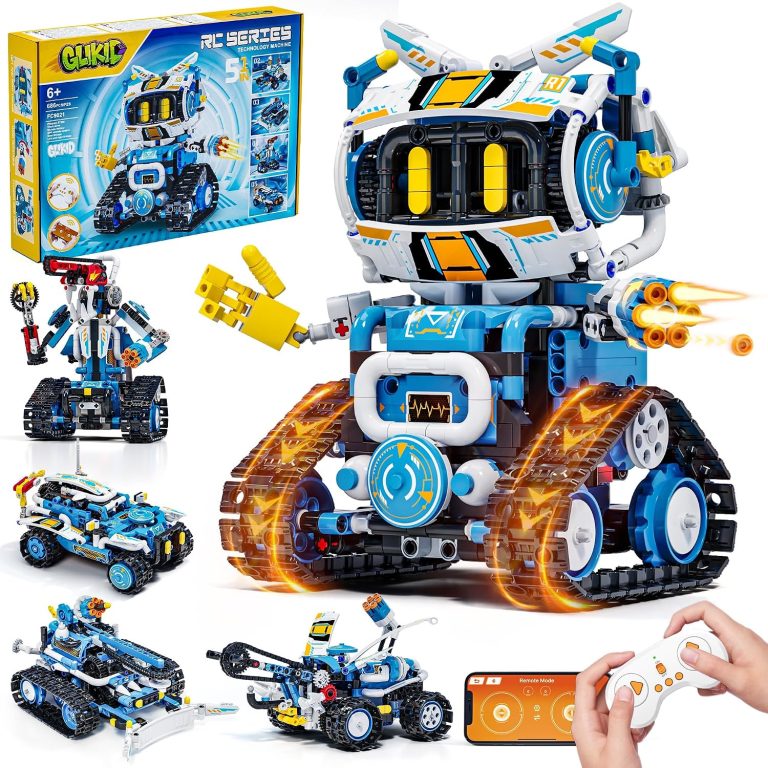 5-in-1 STEM Robotics Kit, APP & Remote Control Robot Building Kit