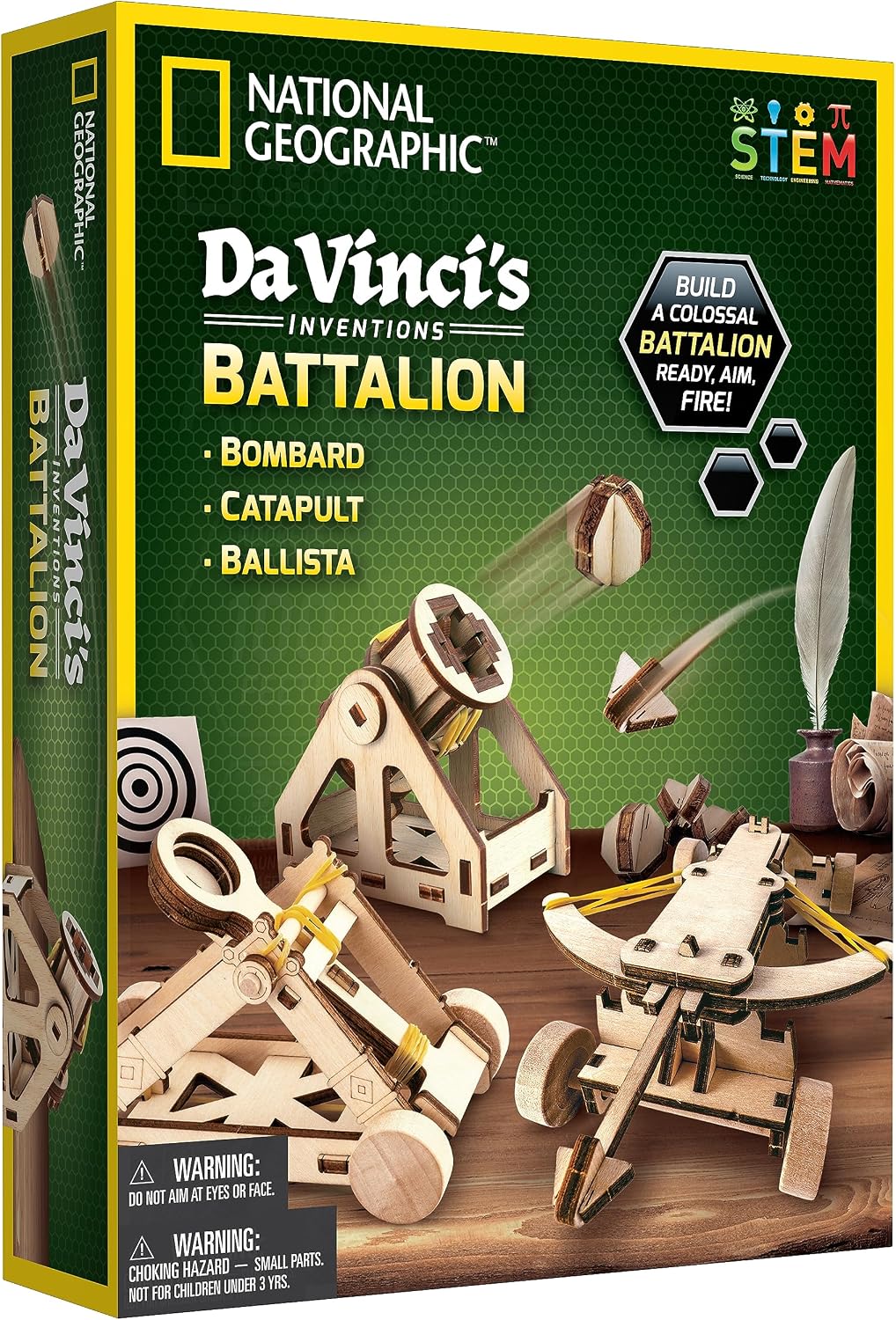 National Geographic Da Vinci Catapult Wood Building STEM Kit for Kids