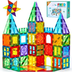 FNJO Magnetic Tiles, 110PCS Magnet ...