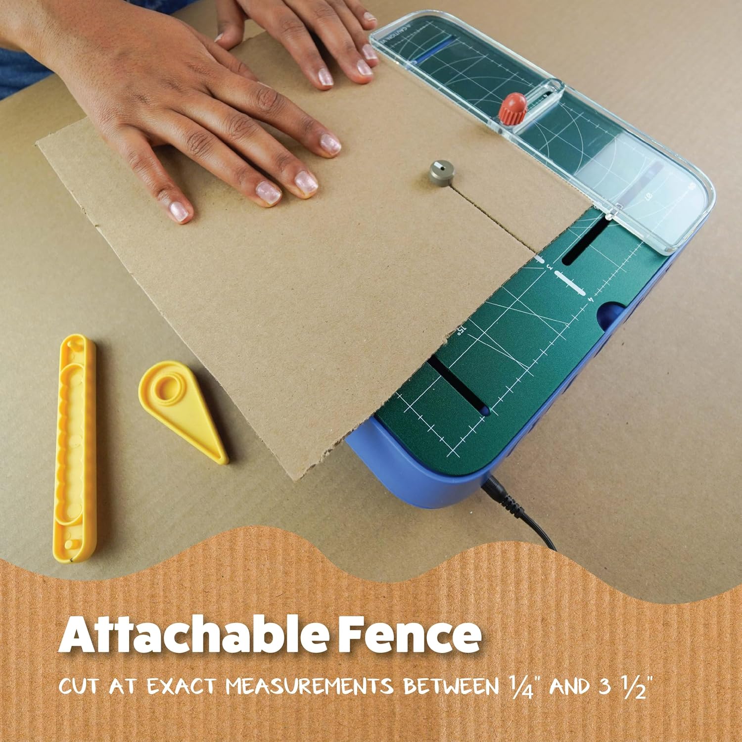 Chompshop Builder Bundle – Kid-Safe ChompSaw with Table Accessories Set | Fence, Circle-Cutting Tool & Angle Guide | Precision Cardboard Cutting Attachments for Kids STEM - Image 3