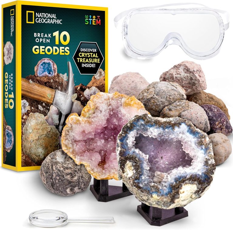 National Geographic Break Open 10 Premium Geodes for Kids Ages 8-12