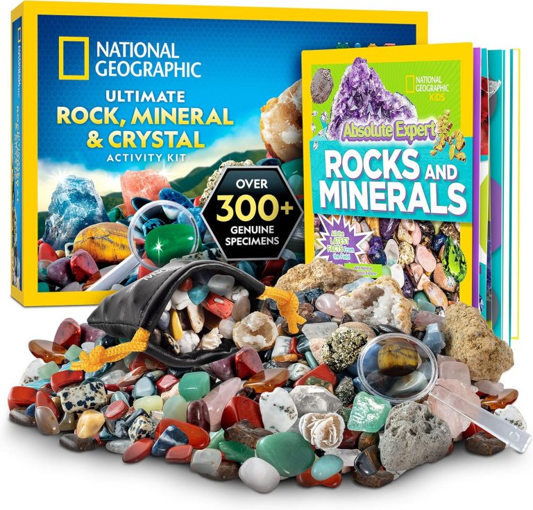 National Geographic Rock Collection Box & Rocks and Minerals Expert Book