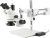 AmScope SM-4TZ-144A Professional Trinocular Stereo Zoom Microscope, WH10x Eyepieces, 3.5X-90X Magnification, 0.7X-4.5X Zoom Objective, Four-Zone LED Ring Light, Double-Arm Boom Stand, 110V-240V