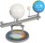 Alasum Sun Earth Moon Orbital Model Educational Apparatus Astronomy Science Kit for Classroom Teaching and Simulation Planetary Movements Learning Toy 8.26X6.69X4.13In