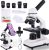 Microscope for Adults & Kids, 40X-2500X High-Power Compound Microscope for Students, School Lab & Home Schooling,Equiped with Slides Set & Phone Holder (White)