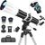 Hawkko 90mm Aperture 900mm Telescope for Adults High Powered – Professional Multi-Coated Refractor Telescope for Astronomy Beginners (36X-270X) with AZ Mount, Phone Adapter and Carry Bag