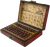 Larcele 9 Column Wooden Abacus with Vintage Leather Box SP-01