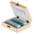 AmScope PS25 Prepared Microscope Slide Set for Basic Biological Science Education, 25 Slides, Includes Fitted Wooden Case, Brown