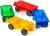 Mruikeny Magnetic Tiles Cars Construction Set – 4 PCS Magnetic Tiles Magnet Bricks Truck Sensory Toys, Educational Magnet Cars Set Building Blocks for 3 4 5 6 7 8+ Year Old Girls Boys