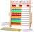 WOODMAM Wooden Abacus for Kids-100 Counting Sticks, Number Alphabet Cards