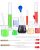 18 Pieces Lab Glassware Set Beaker Flask Cylinder Set Includes 3 Glass Beakers 3 Erlenmeyer Flasks 3 Graduated Measuring Cylinders with Droppers Brushes and Glass Stirring Rod for Lab Experiment