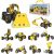Veecafiodi 10 in 1 STEM Building Toys for Kids Ages 4-8, Educational Construction Engineering Building Kit for Boys Girls, Motorized Bulldozer Excavator Toy Set