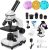 Microscope for Adults Professional:Compound Microscope for Kids 8-12,100X-2000X Kids Microscope Kit with Prepared Microscope Slides and Covers,Plant Stereo Microscopes for Kids Homeschool Lab