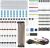 380 PCS Electronics Starter Kit with 830-Point Breadboard, USB Power Supply Module, Breadboard Kit Compatible with Arduino, ESP32, Raspberry Pi & STM32