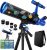 Hawkko Portable Telescope for Kids & Beginners 80mm Aperture 500mm