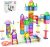 PicassoTiles 70 Piece Marble Run Magnetic Tiles Race Track STEM Ages 3+