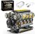 V8 Engine Model Kit that Runs, Visible Mini Car Motor Building Blocks Set for Adults, Compatible with Lego, STEM Physical Science Educational Toy for Teens Boys 14+ (905 PCS)