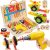 44 Pcs Toddler Tool Set, Wooden Tools for Kids Ages 3-5 with Drill and Box