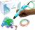 SCRIB3D P1 3D Printing Pen with Display – Includes 3D Pen, 3 Starter Colors of PLA Filament, Stencil Book + Project Guide, and Power Adapter